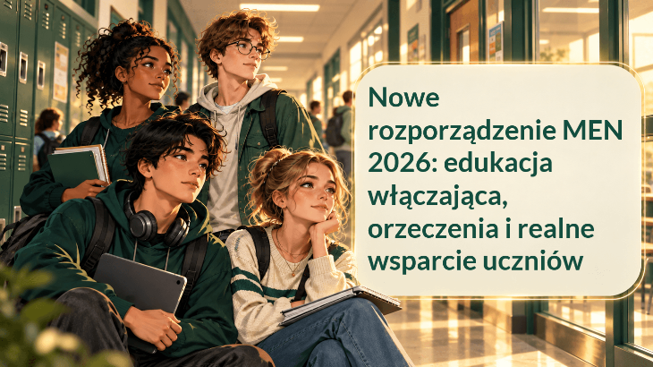 Analiza zmian MEN od 2026 roku: edukacja włączająca, orzeczenia, poradnie, uczniowie ze SPE, rodzice i nauczyciele współorganizujący kształcenie.